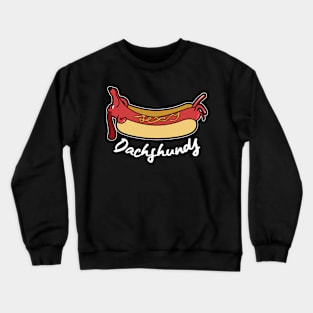 Cute and Curled Dachshund Chic, Urban Canine Tee Triumphs Crewneck Sweatshirt